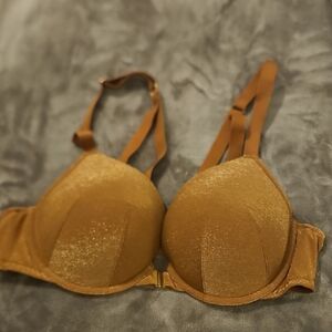 Cacique Sparkle Brown Plunge Boost Bra 44C